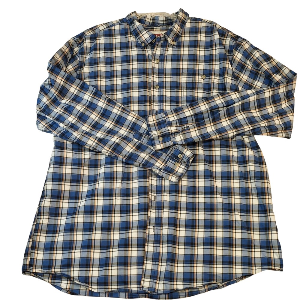 Wrangler Rugged Wear Mens XXL Tall‎ Plaid Shirt Long Sleeve Heavy Duty Workwear